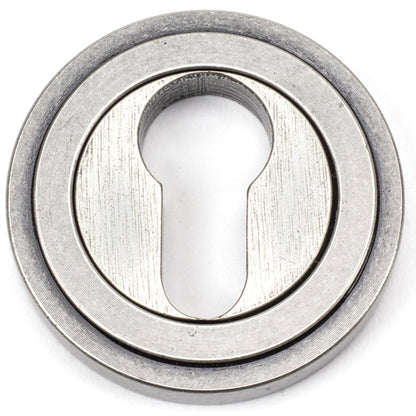 ESCUTCHEON ROUND EURO CNC ART DECO 53x8 PEW - 45728 by MARCHES (ANVIL) ARCHITECTURAL HARDWARE