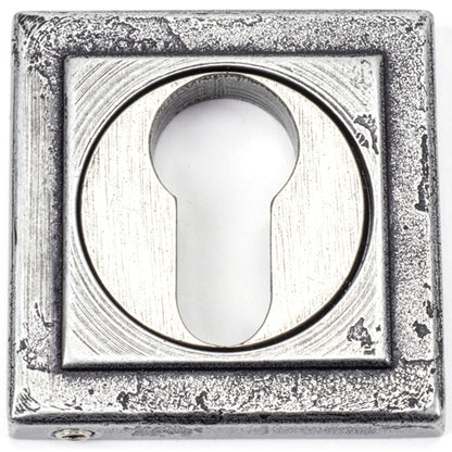 ESCUTCHEON ROUND EURO CNC SQUARE 53x53x8 PEW - 45730 by MARCHES (ANVIL) ARCHITECTURAL HARDWARE