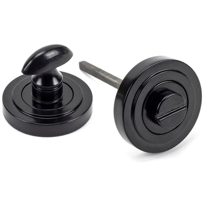 THUMBTURN SET ROUND CNC ART DECO 53x45 BLK - 45744 by MARCHES (ANVIL) ARCHITECTURAL HARDWARE