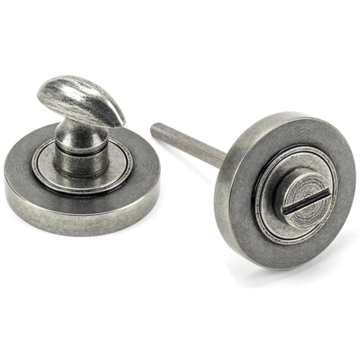 THUMBTURN SET ROUND CNC PLAIN 53x45 PEW