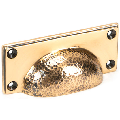 HAMMERED ART DECO DRAWER PULL 100x42x23 PBZ - 46040 by MARCHES (ANVIL) ARCHITECTURAL HARDWARE