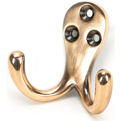 CELTIC ROBE HOOK DOUBLE 84x54x35 PBZ - 46300 by MARCHES (ANVIL) ARCHITECTURAL HARDWARE