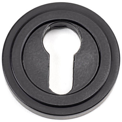 ESCUTCHEON ROUND EURO CNC ART DECO 53x8 MBK - 49541 by MARCHES (ANVIL) ARCHITECTURAL HARDWARE