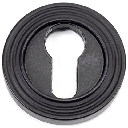 ESCUTCHEON ROUND EURO CNC BEEHIVE 53x8 MBK - 49542 by MARCHES (ANVIL) ARCHITECTURAL HARDWARE