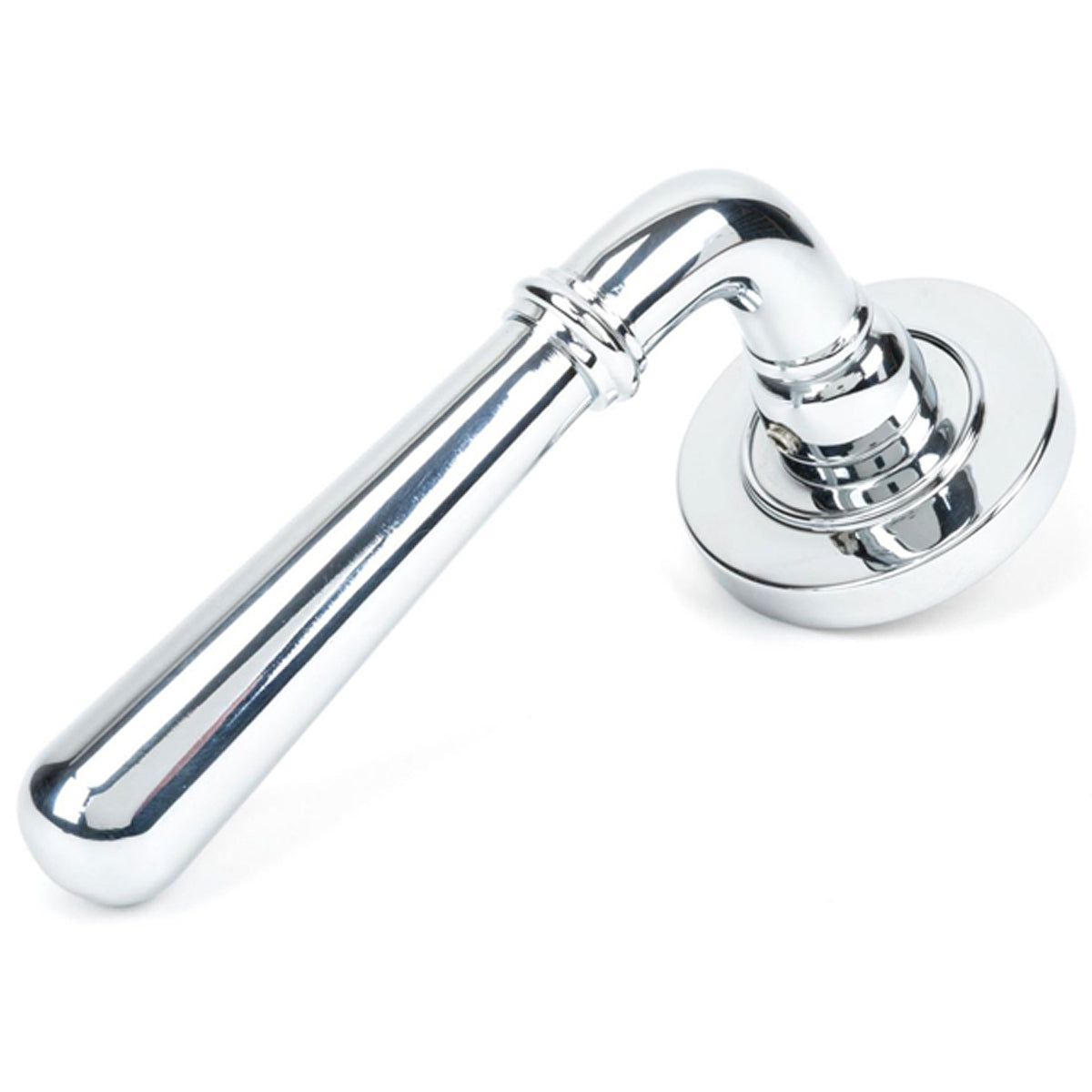 NEWBURY LEVER HANDLE+ROSE SPRUNG PLAIN 53x126x64 PCP