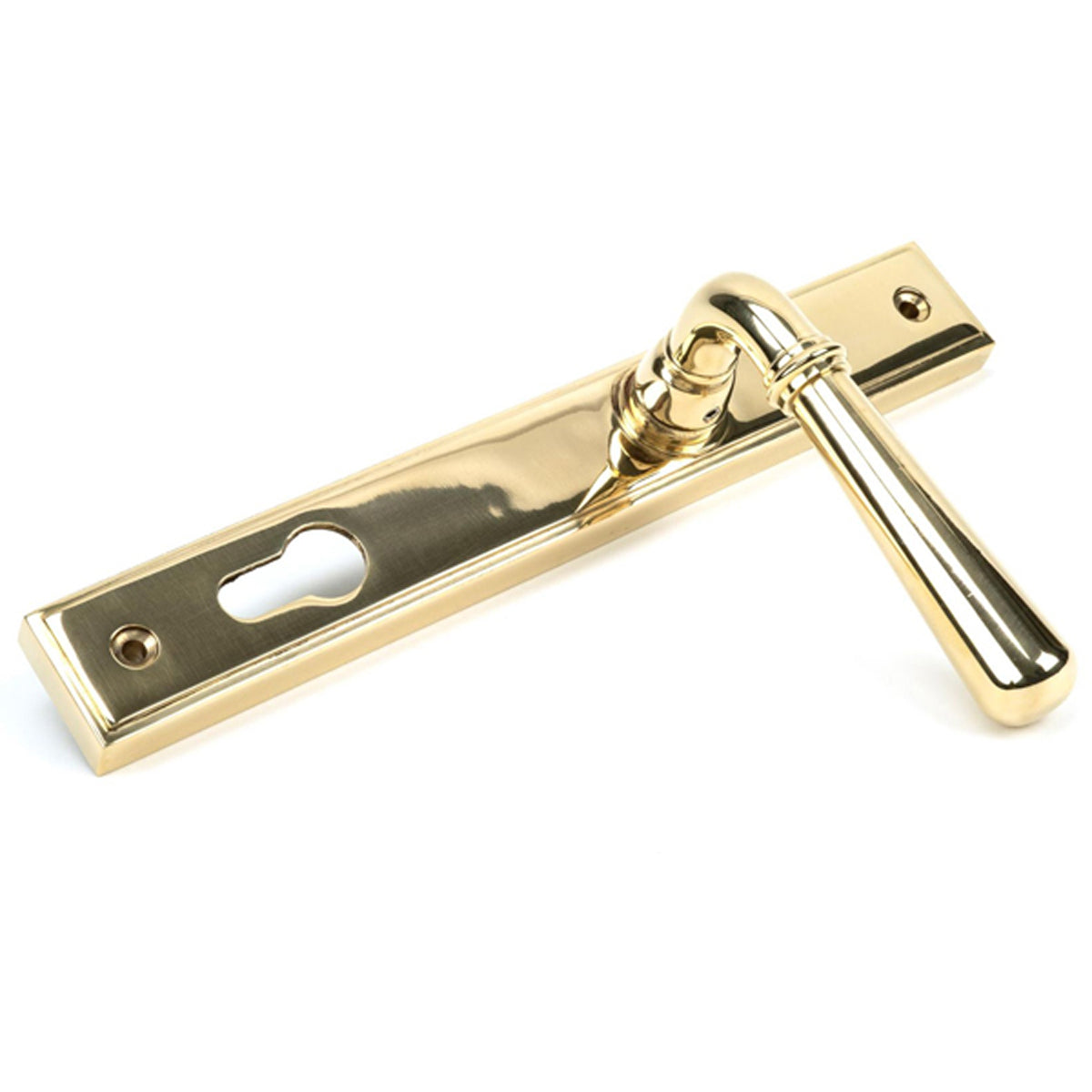 NEWBURY SLIMLINE LEVER ESPAGNOLETTE LOCK 124x244x70 PBR - 46529 by MARCHES (ANVIL) ARCHITECTURAL HARDWARE