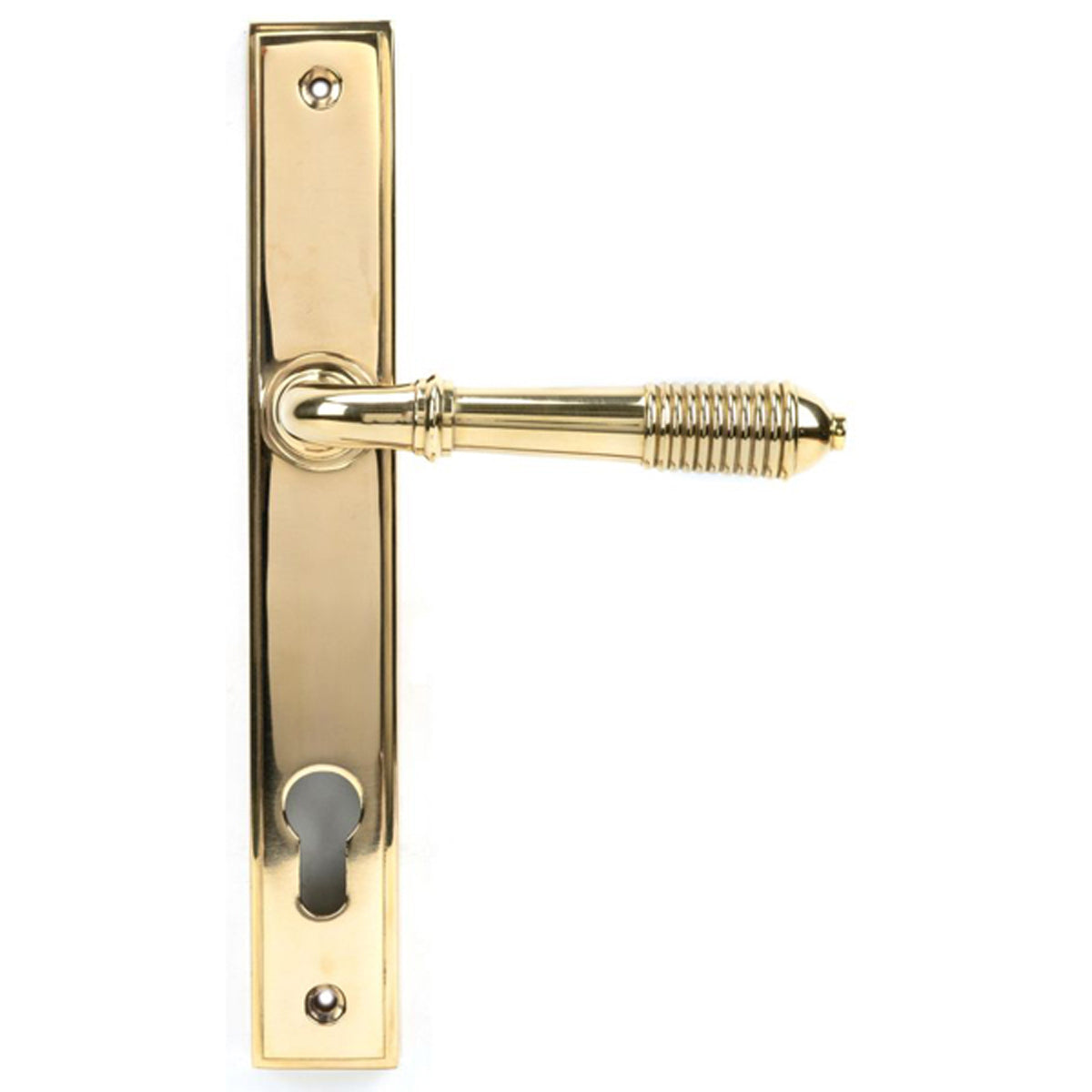 REEDED SLIMLINE ESPAGNOLETTE LOCK 123x244x70 PBR