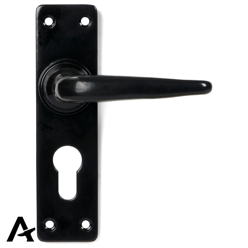 SMOOTH LEVER EURO LOCK 155x40x101 BLK - 46577 by MARCHES (ANVIL) ARCHITECTURAL HARDWARE