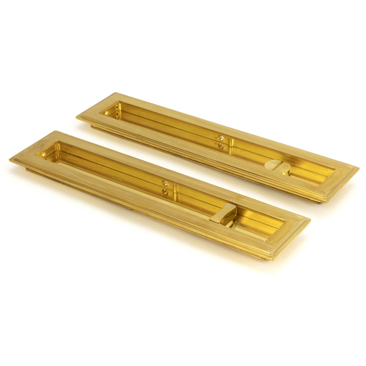 RECTANGULAR PULL PRIVACY ART DECO 250x60x13 PBR - 47162 by MARCHES (ANVIL) ARCHITECTURAL HARDWARE