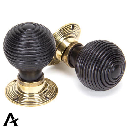WOODEN BEEHIVE MORTICE/RIM KNOB 54x83x58 EBO/AGBR - 83574 by MARCHES (ANVIL) ARCHITECTURAL HARDWARE