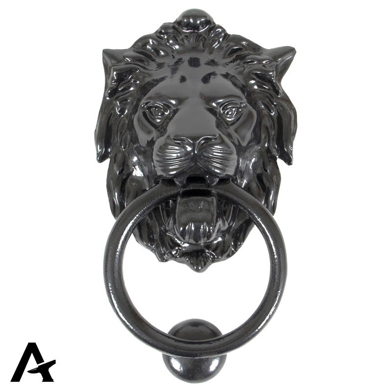 DOOR KNOCKER LION'S HEAD 170x130x65 BLK
