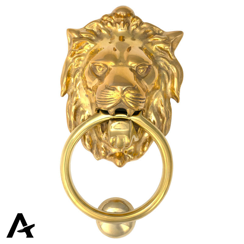 DOOR KNOCKER LION'S HEAD 170x130x65 PBR - 33020 by MARCHES (ANVIL) ARCHITECTURAL HARDWARE