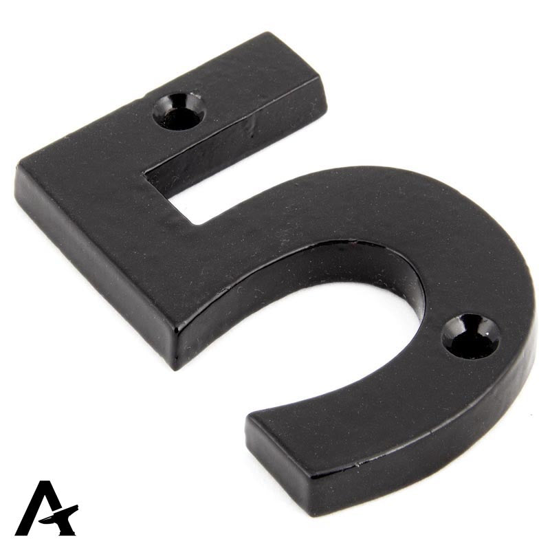 NUMERAL 5 78x58x8 BLK