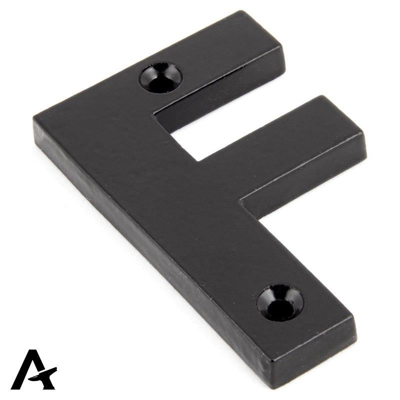 LETTER F 78x50x8 BLK