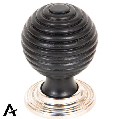 WOODEN BEEHIVE CABINET KNOB 38x55 EBO/PNP - 83870 by MARCHES (ANVIL) ARCHITECTURAL HARDWARE