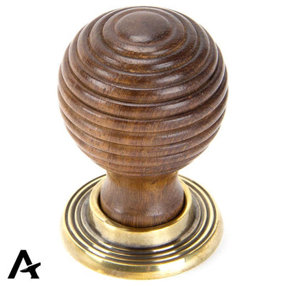 WOODEN BEEHIVE CABINET KNOB 38x55 RWD/ABR - 83876 by MARCHES (ANVIL) ARCHITECTURAL HARDWARE