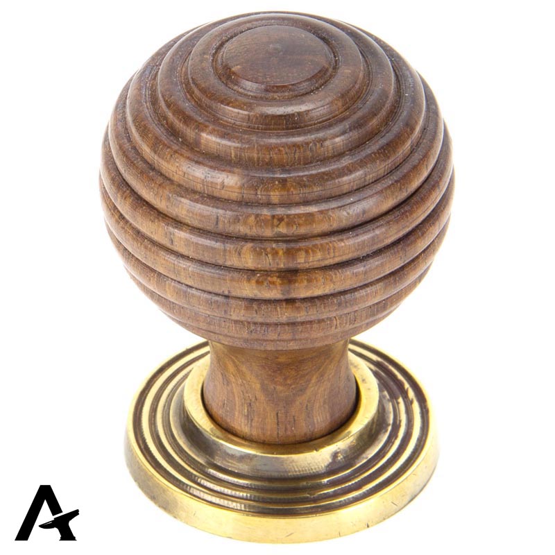 WOODEN BEEHIVE CABINET KNOB 35x50 RWD/ABR - 83875 by MARCHES (ANVIL) ARCHITECTURAL HARDWARE