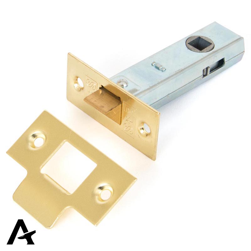 TUBULAR MORTICE LATCH BS56 76 BRS - 91081 by MARCHES (ANVIL) ARCHITECTURAL HARDWARE
