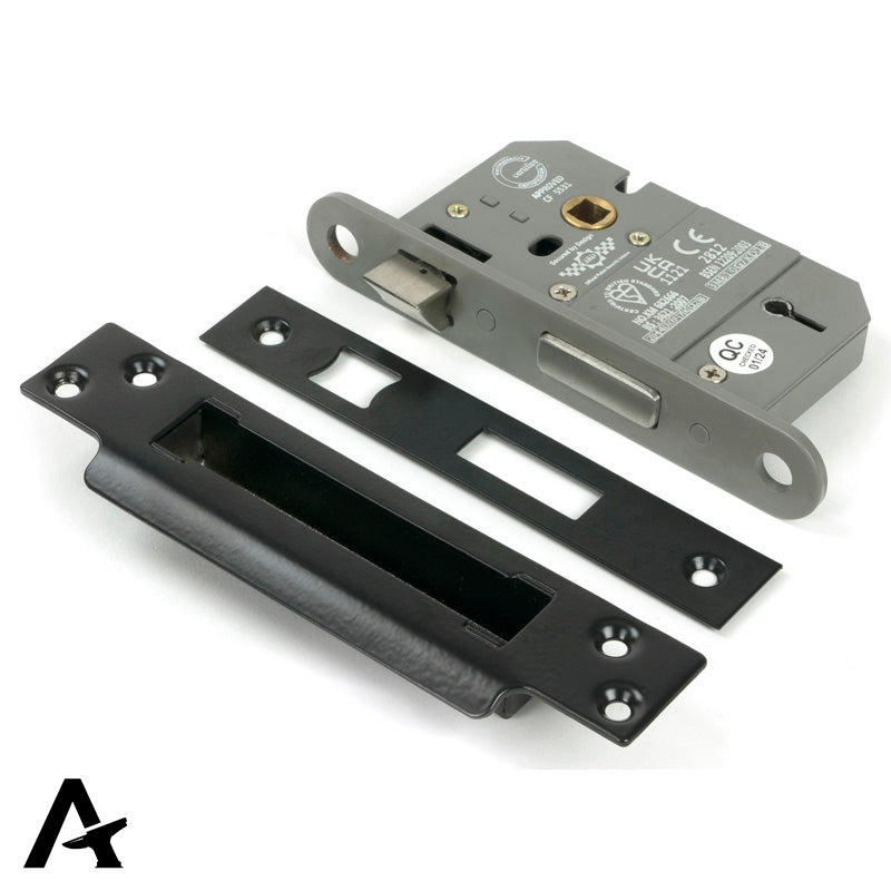 5LEVER SASH LOCK BS44 DIF 64 BLK