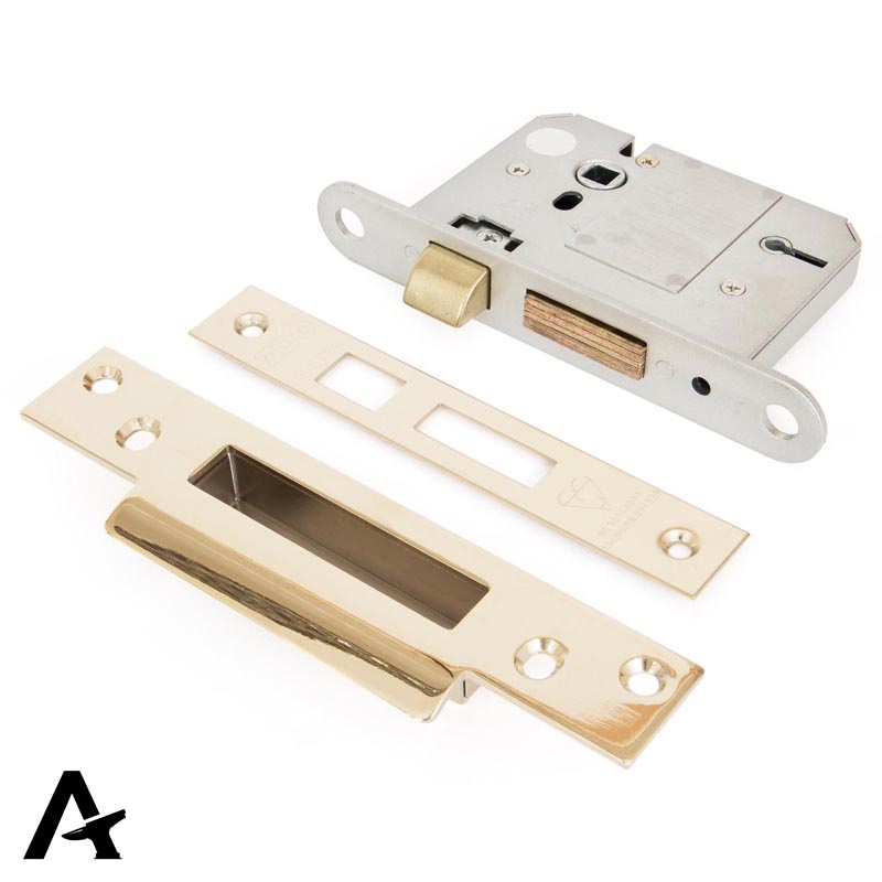 5LEVER SASH LOCK BS56 DIF 76 BRS