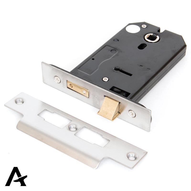 3 LEVER HORIZONTAL LOCK BS38 SSS - 91112 by MARCHES (ANVIL) ARCHITECTURAL HARDWARE