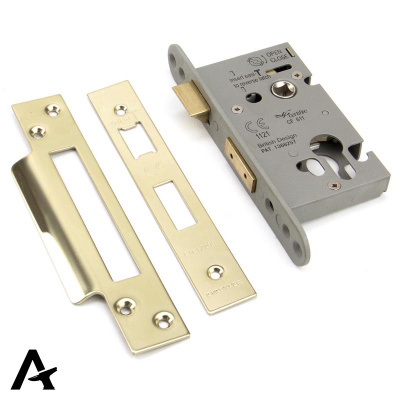 EURO SASH LOCK BS44 64 BRS - 91839 by MARCHES (ANVIL) ARCHITECTURAL HARDWARE