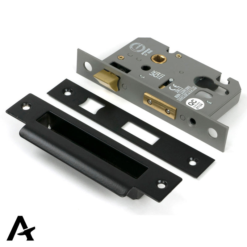 EURO SASH LOCK BS44 64 BLK - 90055 by MARCHES (ANVIL) ARCHITECTURAL HARDWARE