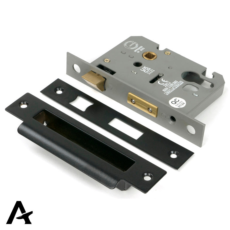 EURO SASH LOCK BS56 76 BLK - 90056 by MARCHES (ANVIL) ARCHITECTURAL HARDWARE