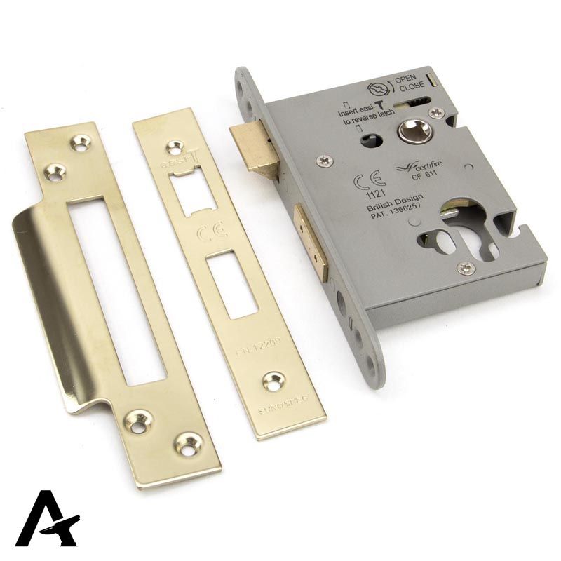 EURO SASH LOCK BS56 76 BRS - 91840 by MARCHES (ANVIL) ARCHITECTURAL HARDWARE