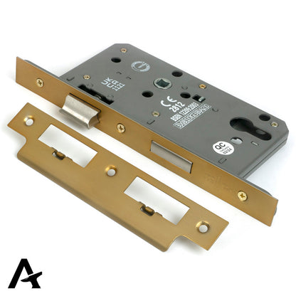 EURO DIN SASH LOCK BS60 72 SBR - 51802 by MARCHES (ANVIL) ARCHITECTURAL HARDWARE