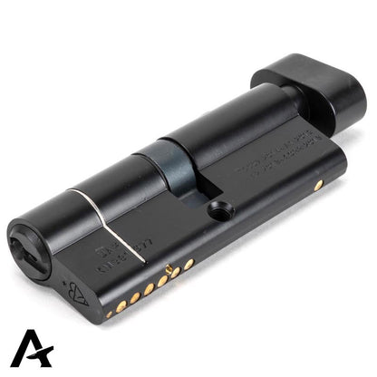 EURO CYLINDER/THUMBTURN 6PIN DIFFER 40/40 BLK - 90234 by MARCHES (ANVIL) ARCHITECTURAL HARDWARE