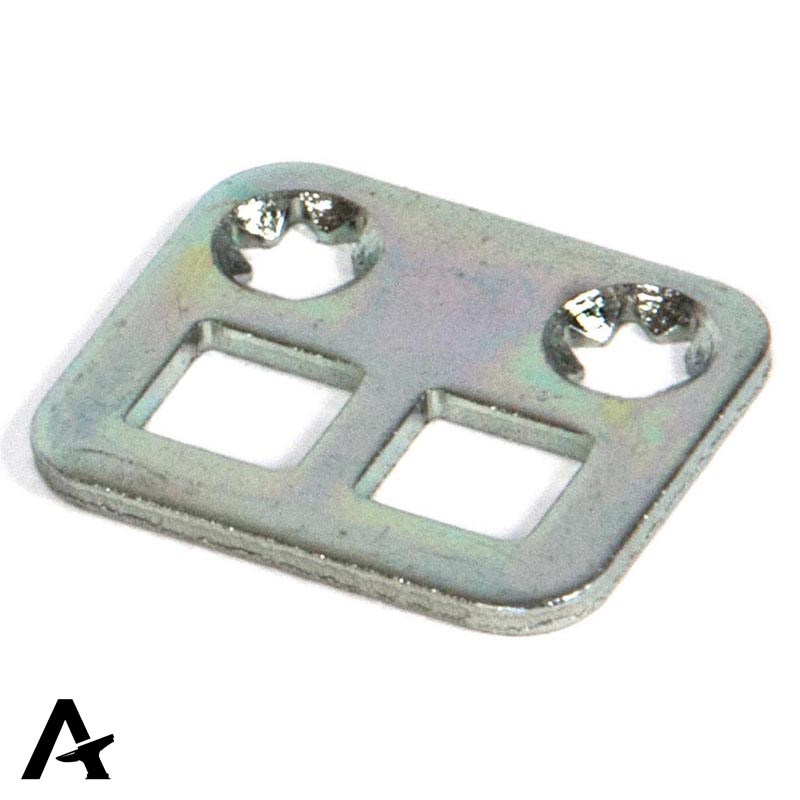 EXCAL FLAT PLATE SHOOT BOLT KEEP 32x28x2 BZP - 90254 by MARCHES (ANVIL) ARCHITECTURAL HARDWARE