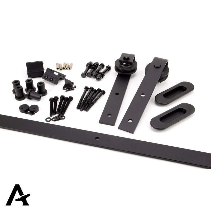 SLIDING DOOR HARDWARE KIT 3m BLK