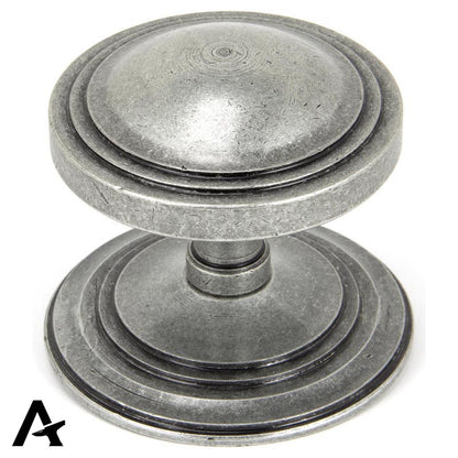 ART DECO CENTRE DOOR KNOB 81x78x90 PEW - 90069 by MARCHES (ANVIL) ARCHITECTURAL HARDWARE