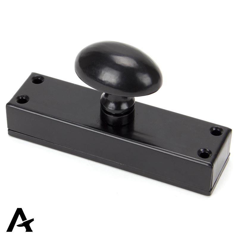 CREMONE BOLT KNOB 130x35 BLK