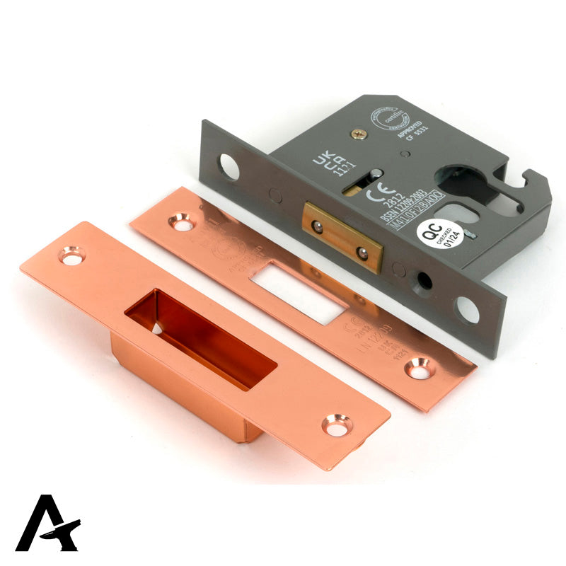 EURO DEAD LOCK BS BS44 64 PBZ - 51454 by MARCHES (ANVIL) ARCHITECTURAL HARDWARE