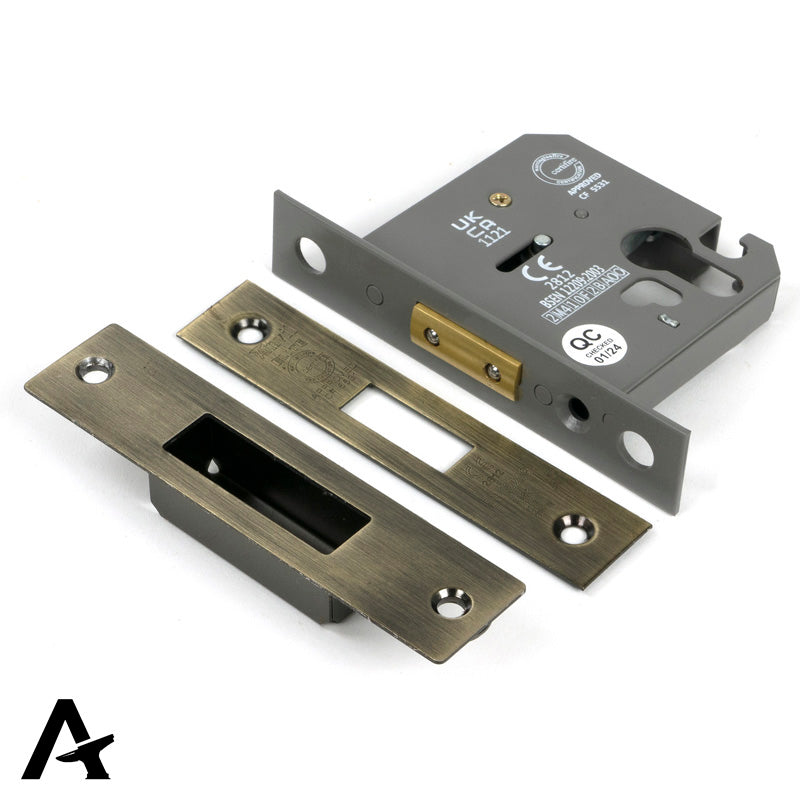 EURO DEAD LOCK BS BS56 76 AGBR - 51458 by MARCHES (ANVIL) ARCHITECTURAL HARDWARE