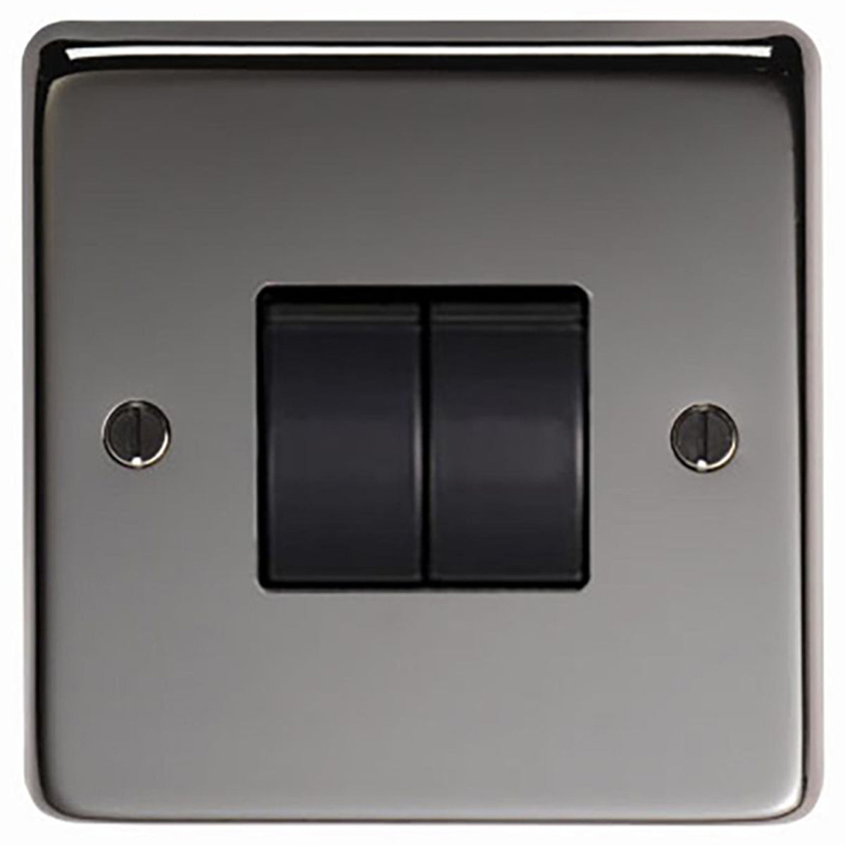 SWITCH 10AMP DOUBLE 86x86x7 BKN