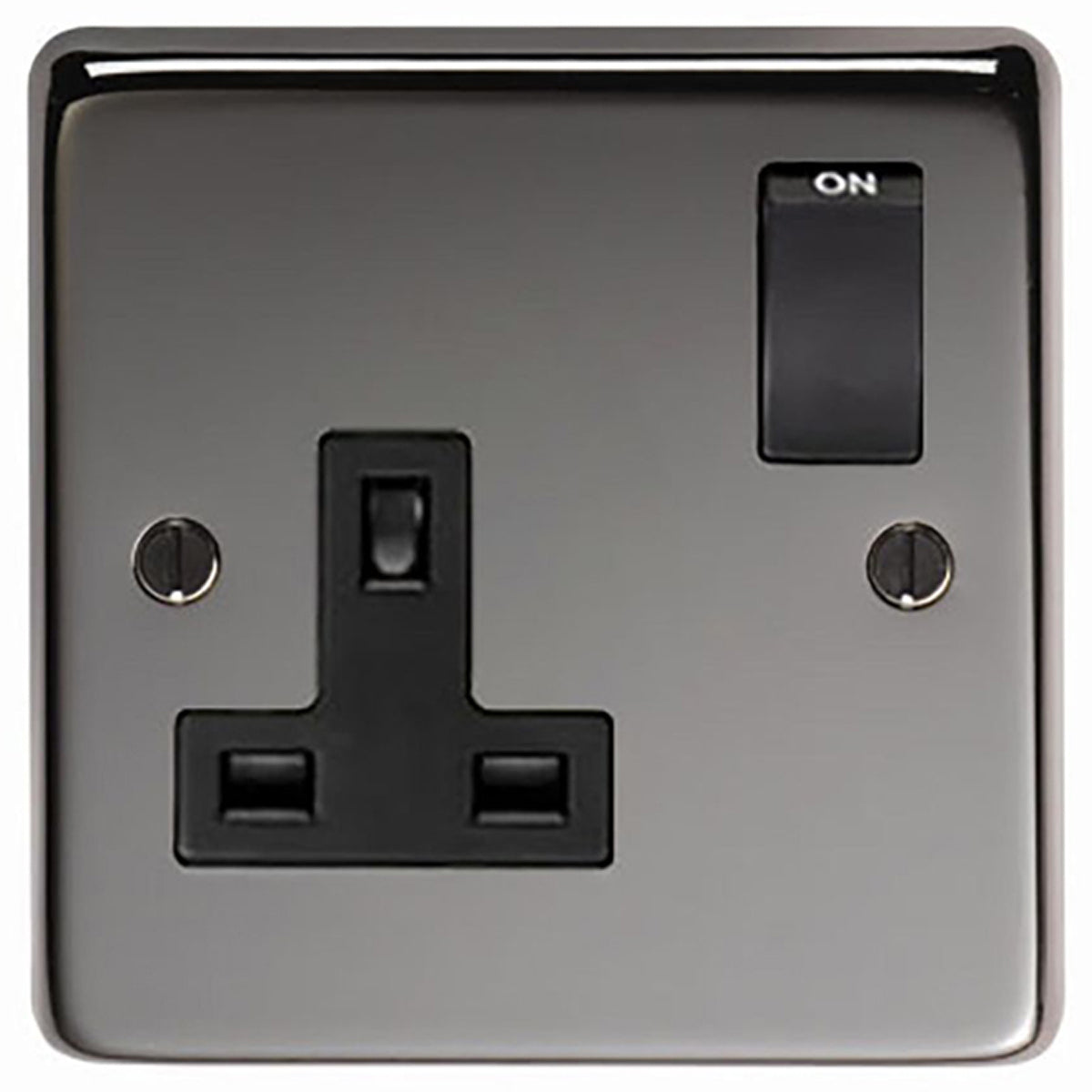 SWITCHED SOCKET 13AMP SINGLE 86x86x7 BKN