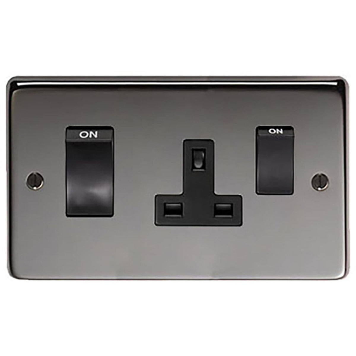 SWITCH+SOCKET 45AMP SINGLE 146x86x7 BKN