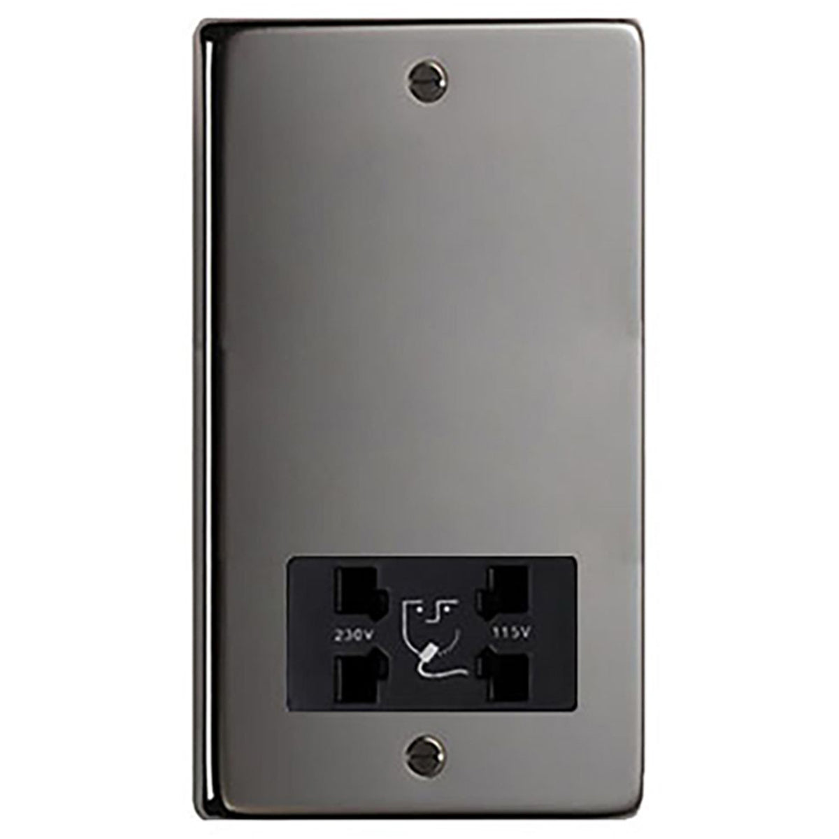 DUAL VOLT SHAVE SOCKET 146x86x7 BKN