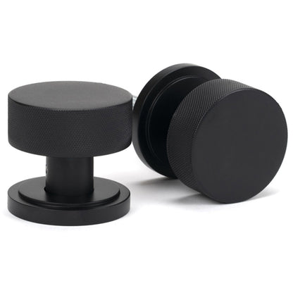 BROMPTON MORTICE/RIM KNOB ART DECO 63x54x22 MBK - 46799 by MARCHES (ANVIL) ARCHITECTURAL HARDWARE