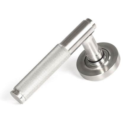 BROMPTON LEVER HANDLE+ROSE SPRUNG PLAIN 53x125x70 SMA - 49840 by MARCHES (ANVIL) ARCHITECTURAL HARDWARE