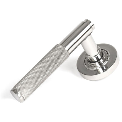 BROMPTON LEVER HANDLE+ROSE SPRUNG PLAIN 53x125x70 PMA - 49844 by MARCHES (ANVIL) ARCHITECTURAL HARDWARE