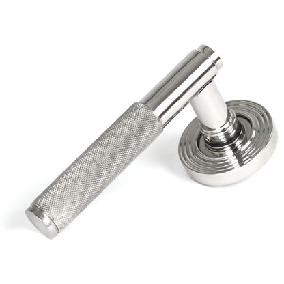 BROMPTON LEVER HANDLE+ROSE SPRUNG BEEHIVE 53x125x70 PMA - 49846 by MARCHES (ANVIL) ARCHITECTURAL HARDWARE