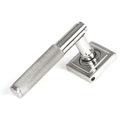 BROMPTON LEVER HANDLE+ROSE SPRUNG SQUARE 53x125x70 SMA - 49843 by MARCHES (ANVIL) ARCHITECTURAL HARDWARE
