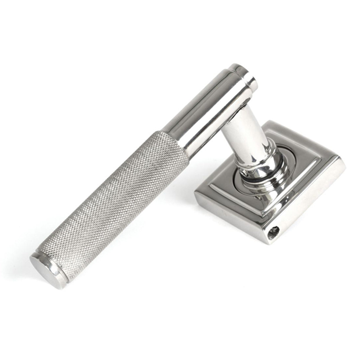 BROMPTON LEVER HANDLE+ROSE SPRUNG SQUARE 53x125x70 PMA