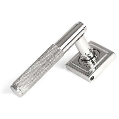 BROMPTON LEVER HANDLE+ROSE SPRUNG SQUARE 53x125x70 PMA - 49847 by MARCHES (ANVIL) ARCHITECTURAL HARDWARE