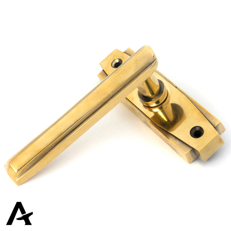 ART DECO LEVER HANDLE+ROSE 130x125x61 AGBR by MARCHES (ANVIL) ARCHITECTURAL HARDWARE