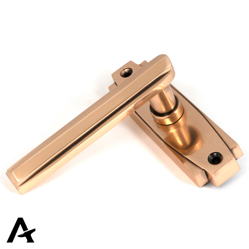 ART DECO LEVER HANDLE+ROSE 130x125x61 PBZ - 51196 by MARCHES (ANVIL) ARCHITECTURAL HARDWARE